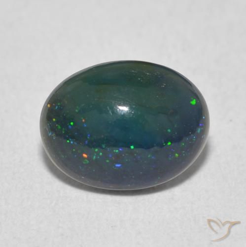 0.95ct 자연스러운 다색 오팔, 타원형, 불투명체