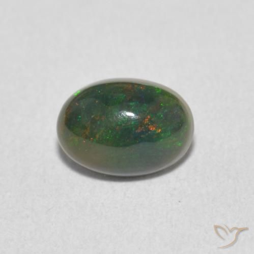 0.55ct 자연스러운 다색 오팔, 타원형, 불투명체