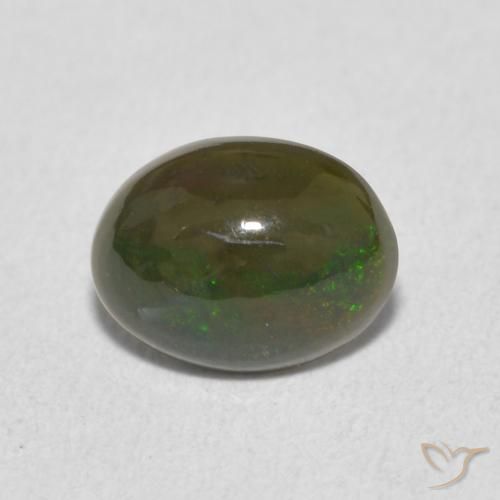0.75ct 자연스러운 다색 오팔, 타원형, 불투명체