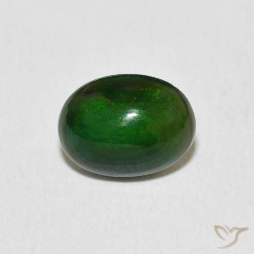 1.03ct 자연스러운 다색 오팔, 타원형, 불투명체