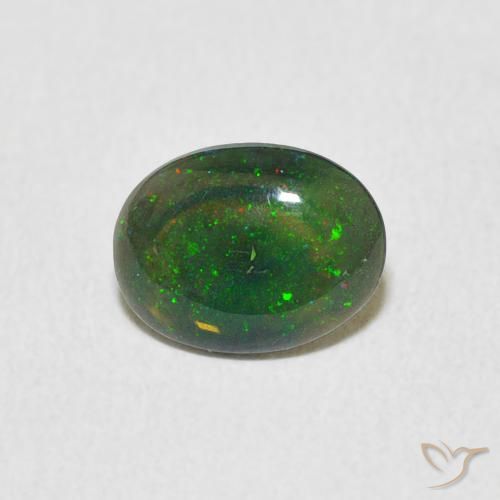 0.53ct 자연스러운 다색 오팔, 타원형, 불투명체