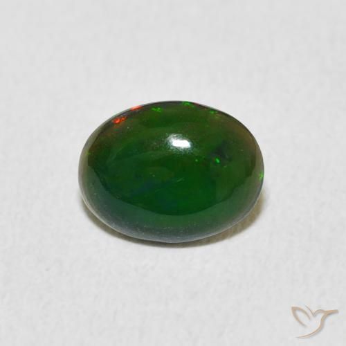 0.62ct 자연스러운 다색 오팔, 타원형, 불투명체