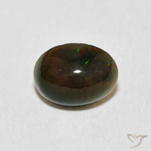 1.04ct 자연스러운 다색 오팔, 타원형, 불투명체