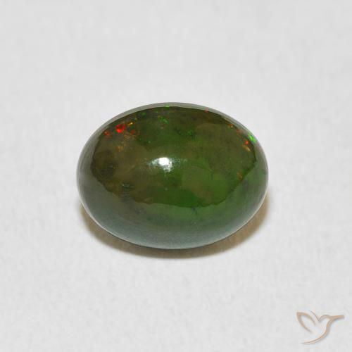 1.37ct 자연스러운 다색 오팔, 타원형, 불투명체