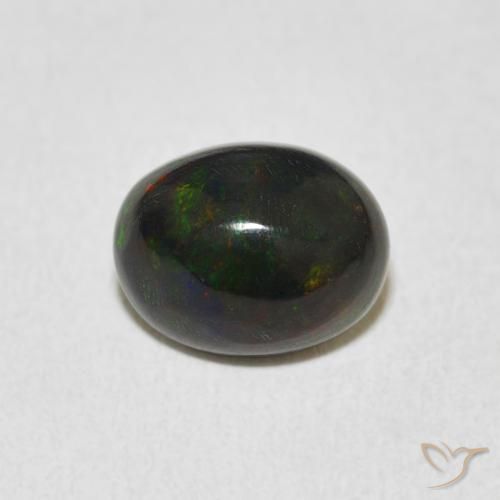 1.40ct 자연스러운 다색 오팔, 타원형, 불투명체