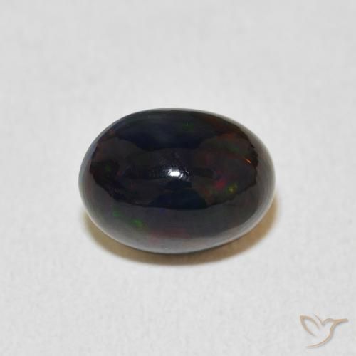 1.29ct 자연스러운 다색 오팔, 타원형, 불투명체