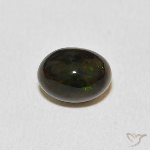 1.09ct 자연스러운 다색 오팔, 타원형, 불투명체
