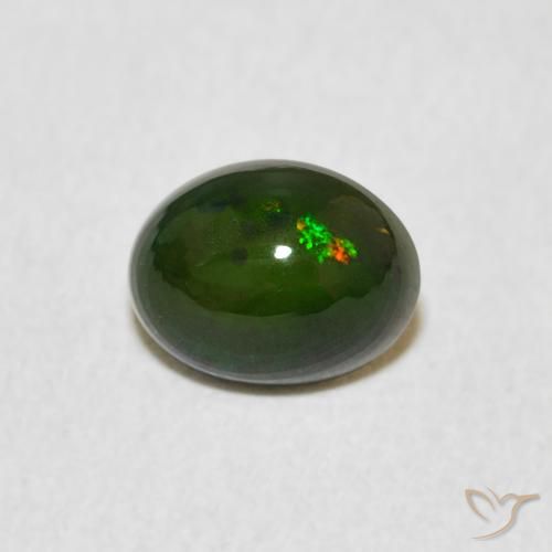 0.67ct 자연스러운 다색 오팔, 타원형, 불투명체
