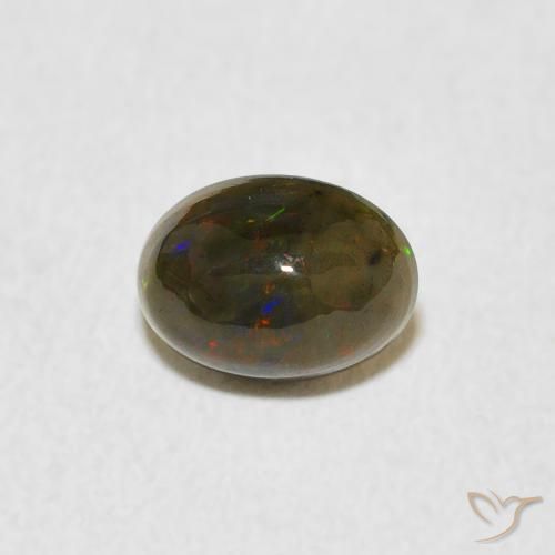 0.47ct 자연스러운 다색 오팔, 타원형, 불투명체