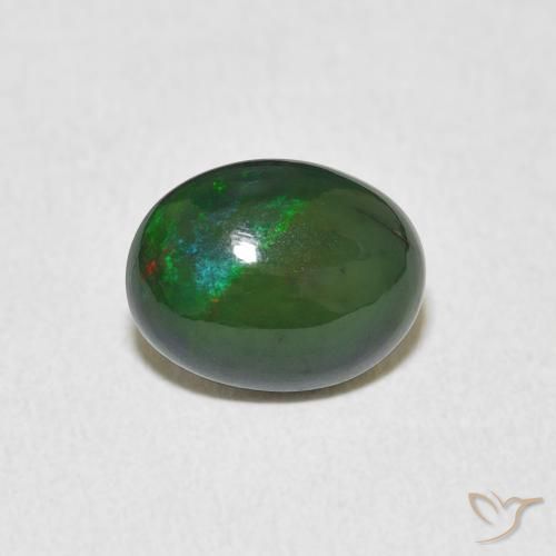 1.08ct 자연스러운 다색 오팔, 타원형, 불투명체