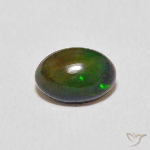 0.36ct 자연스러운 다색 오팔, 타원형, 불투명체