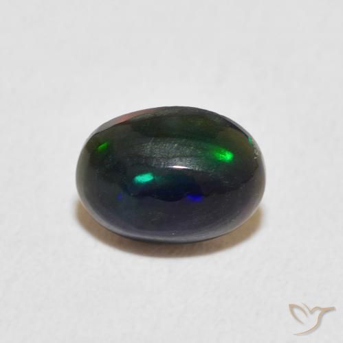 0.54ct 자연스러운 다색 오팔, 타원형, 불투명체