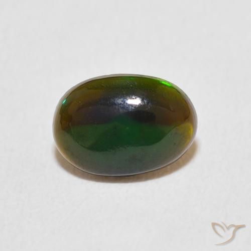 0.43ct 자연스러운 다색 오팔, 타원형, 불투명체