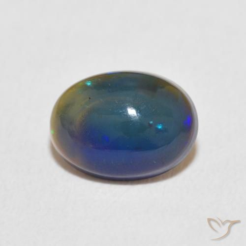 0.87ct 자연스러운 다색 오팔, 타원형, 불투명체