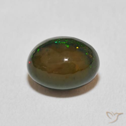 1.19ct 자연스러운 다색 오팔, 타원형, 불투명체