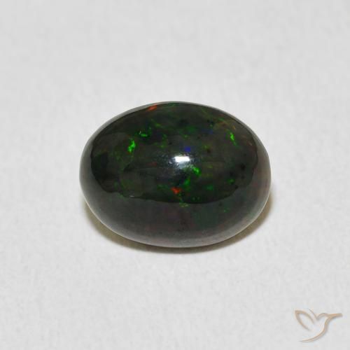 1.13ct 자연스러운 다색 오팔, 타원형, 불투명체