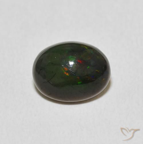 1.21ct 자연스러운 다색 오팔, 타원형, 불투명체