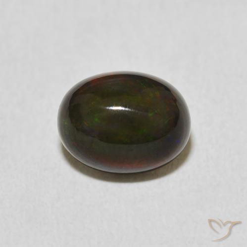 1.42ct 자연스러운 다색 오팔, 타원형, 불투명체