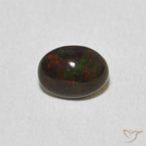 0.46ct 자연스러운 다색 오팔, 타원형, 불투명체