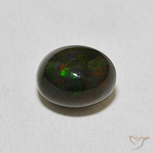1.75ct 자연스러운 다색 오팔, 타원형, 불투명체