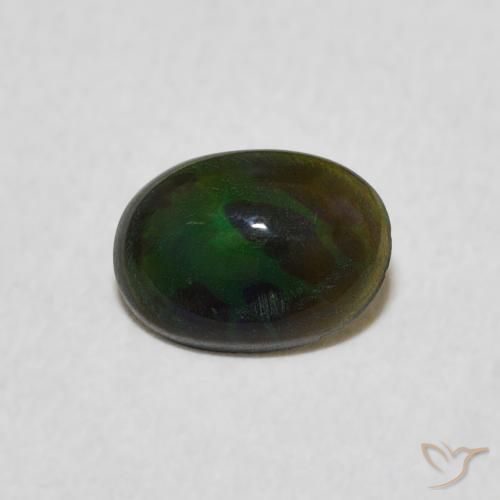 0.37ct 자연스러운 다색 오팔, 타원형, 불투명체