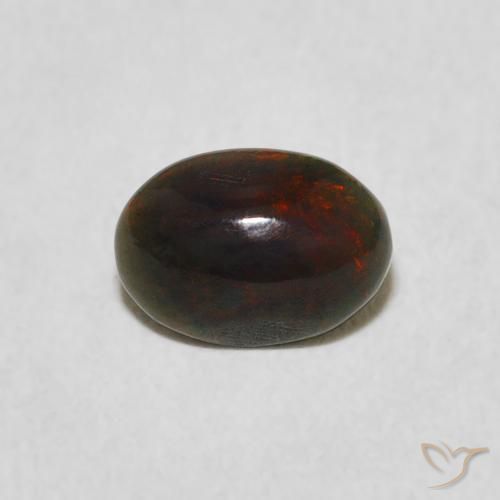 0.46ct 자연스러운 다색 오팔, 타원형, 불투명체
