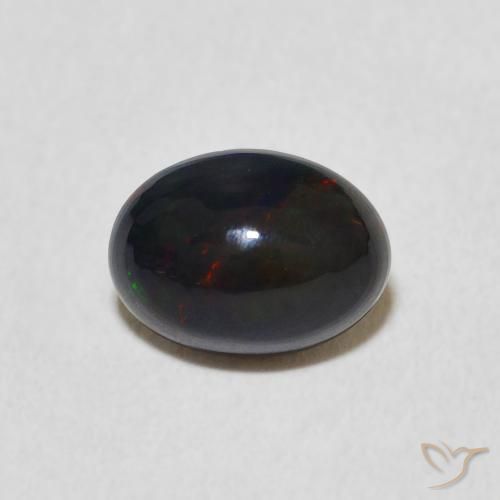 0.91ct 자연스러운 다색 오팔, 타원형, 불투명체