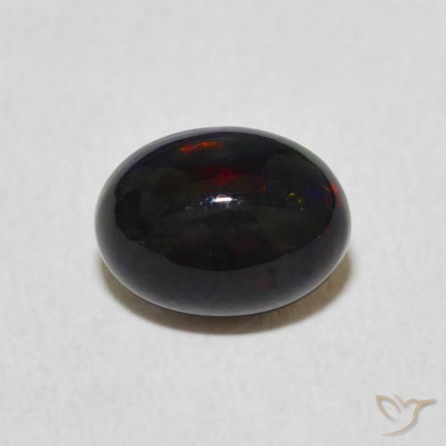 0.89ct 자연스러운 다색 오팔, 타원형, 불투명체