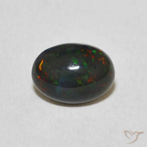 0.68ct 자연스러운 다색 오팔, 타원형, 불투명체