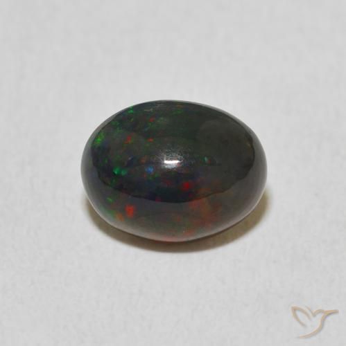 1.17ct 자연스러운 다색 오팔, 타원형, 불투명체