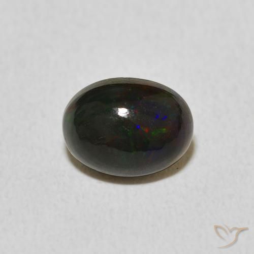 1.03ct 자연스러운 다색 오팔, 타원형, 불투명체