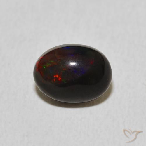 0.87ct 자연스러운 다색 오팔, 타원형, 불투명체