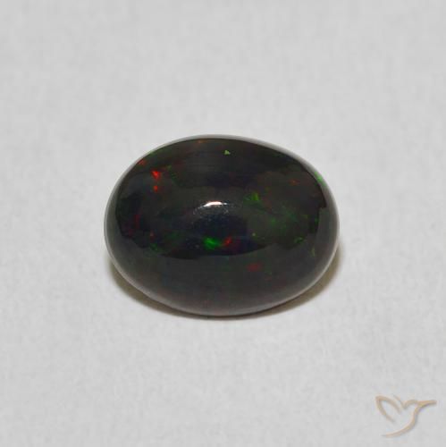 0.95ct 자연스러운 다색 오팔, 타원형, 불투명체