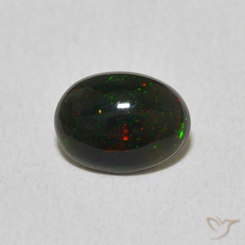 0.58ct 자연스러운 다색 오팔, 타원형, 불투명체