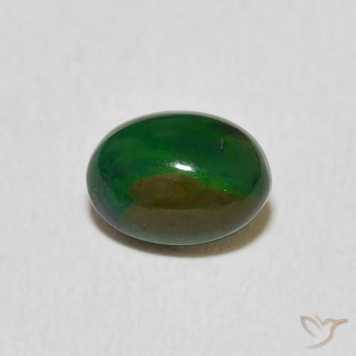 0.53ct 자연스러운 다색 오팔, 타원형, 불투명체