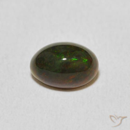 0.62ct 자연스러운 다색 오팔, 타원형, 불투명체