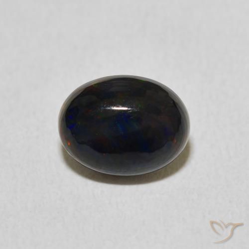 1.23ct 자연스러운 다색 오팔, 타원형, 불투명체