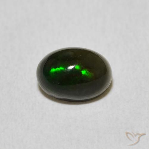 0.77ct 자연스러운 다색 오팔, 타원형, 불투명체