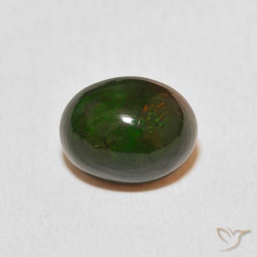1.96ct 자연스러운 다색 오팔, 타원형, 불투명체