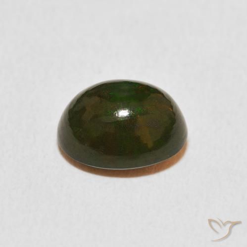1.96캐럿 천연 다색 오팔, 타원형, 불투명체
