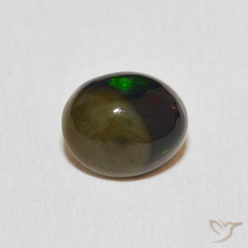 1.29ct 자연스러운 다색 오팔, 타원형, 불투명체