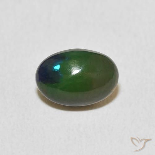 0.91캐럿 타원형 오팔 원석 판매, 느슨한 인증 오팔 에티오피아에서, 천연 보석, 8.6 x 6 mm, Photo A