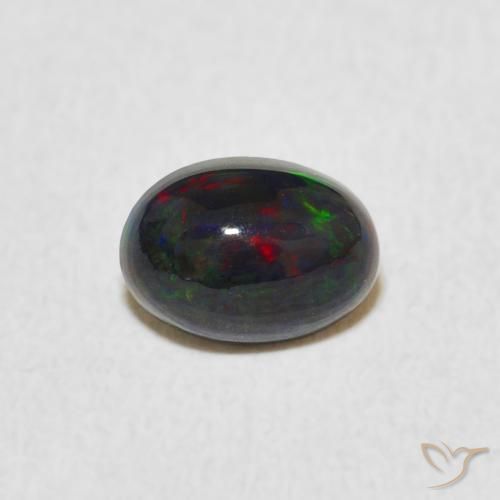 0.46ct 자연스러운 다색 오팔, 타원형, 불투명체