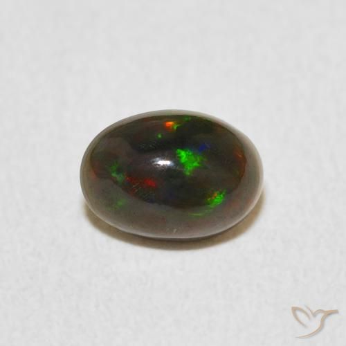 0.53ct 자연스러운 다색 오팔, 타원형, 불투명체