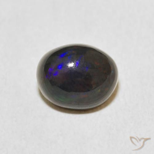 0.91ct 자연스러운 다색 오팔, 타원형, 불투명체