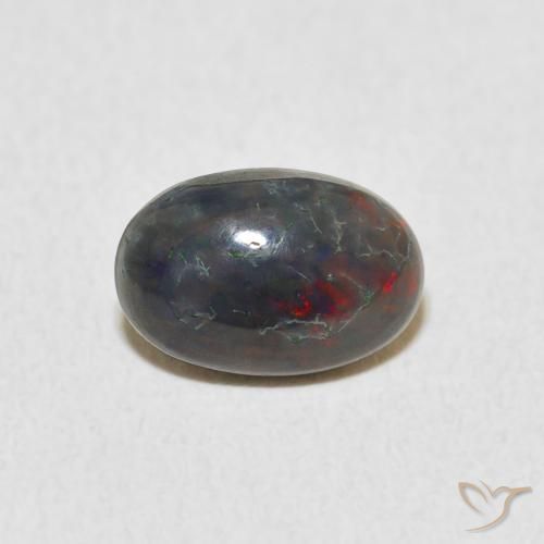 0.87ct 자연스러운 다색 오팔, 타원형, 불투명체