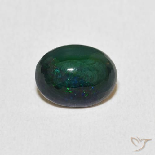 1.06ct 자연스러운 다색 오팔, 타원형, 불투명체