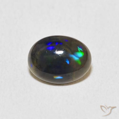 0.61ct 자연스러운 다색 오팔, 타원형, 불투명체