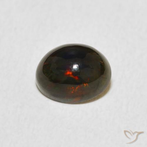 0.66ct 자연스러운 다색 오팔, 타원형, 불투명체