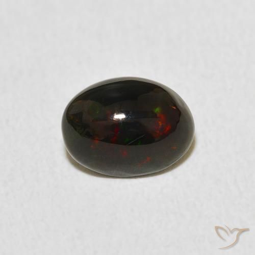 0.64ct 자연스러운 다색 오팔, 타원형, 불투명체